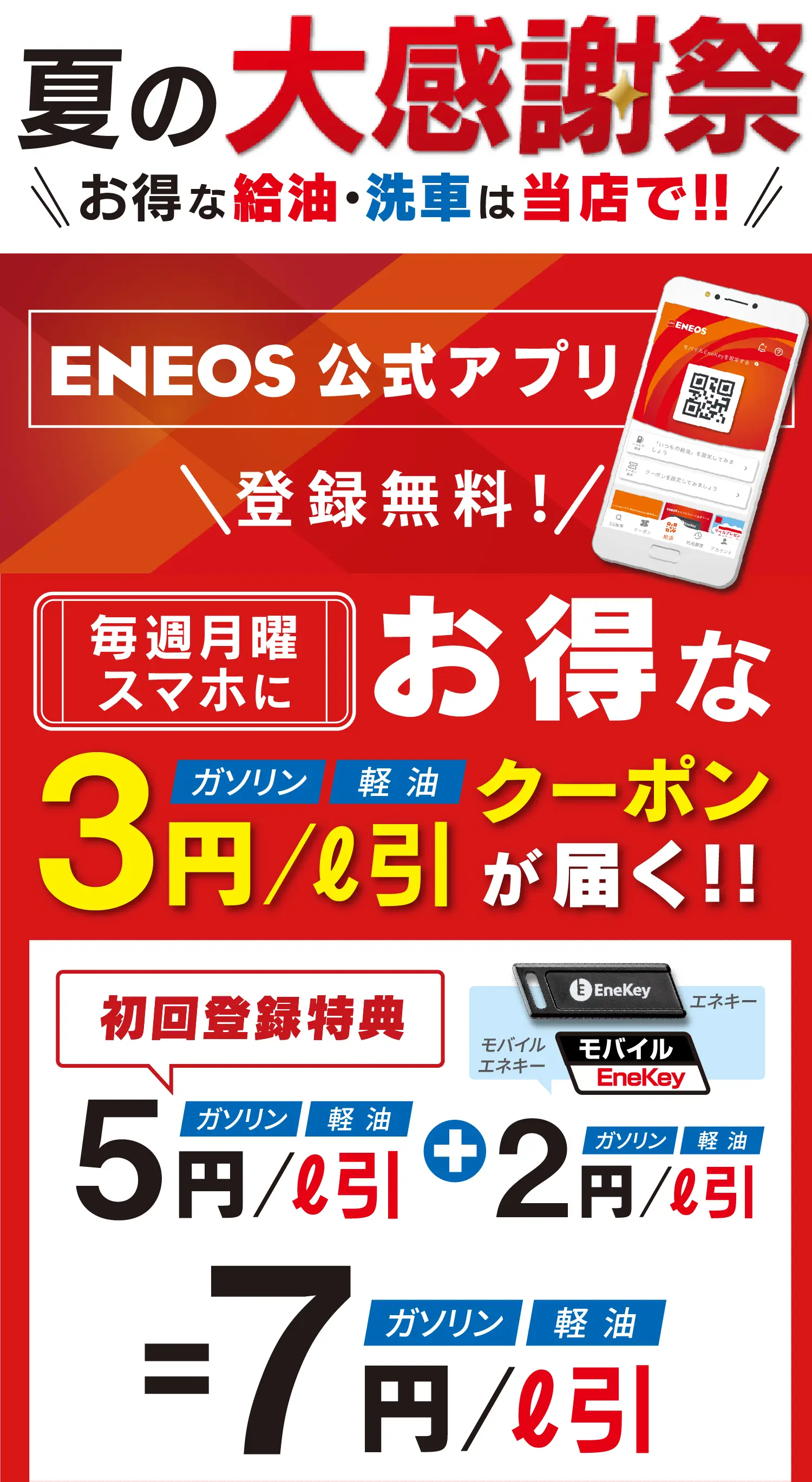 お得な給油情報｜ENEOS Enejet あじま